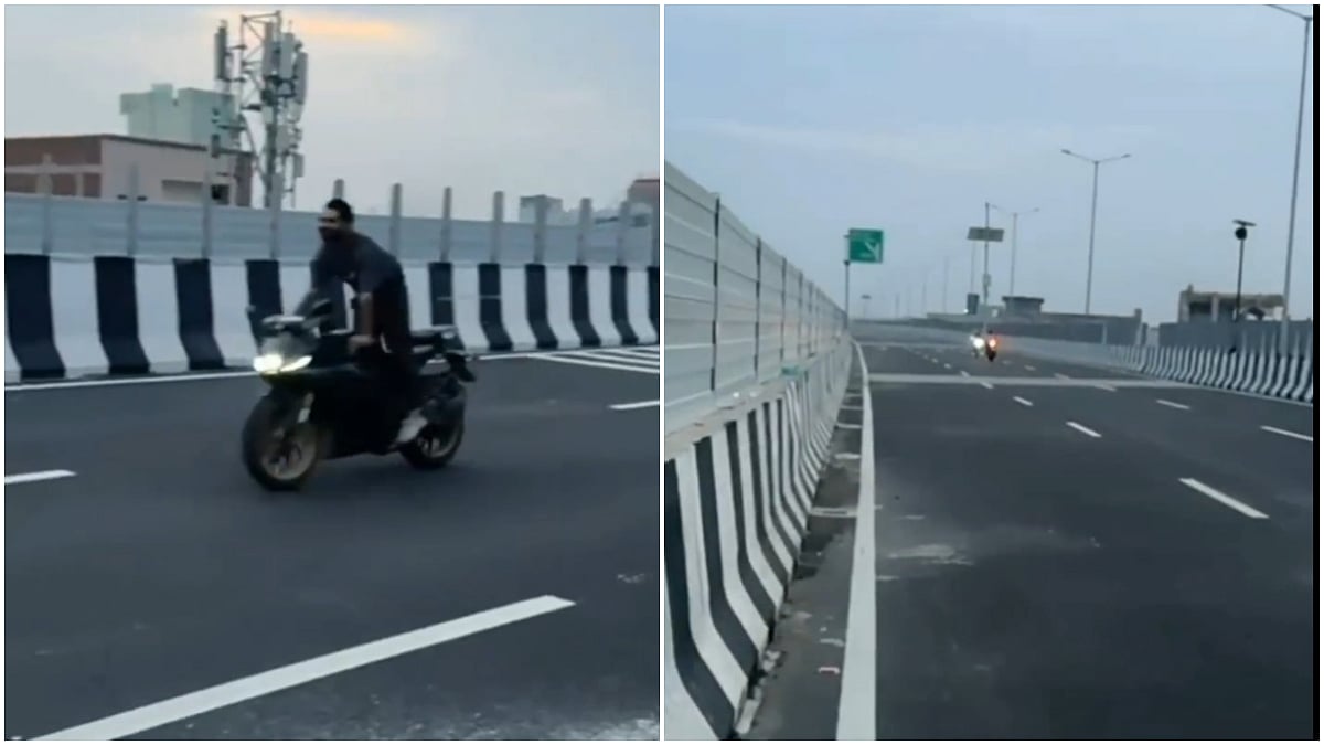 Stunts Turn Fatal! 2 Bikers Killed In Head-On Collision On Delhi–Dehradun Expressway in UP’s Ghaziabad (Screengrab) | X