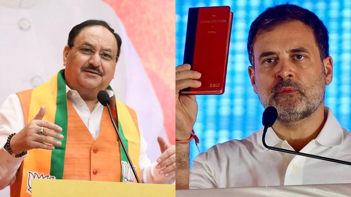 BJP president JP Nadda & Rahul Gandhi |