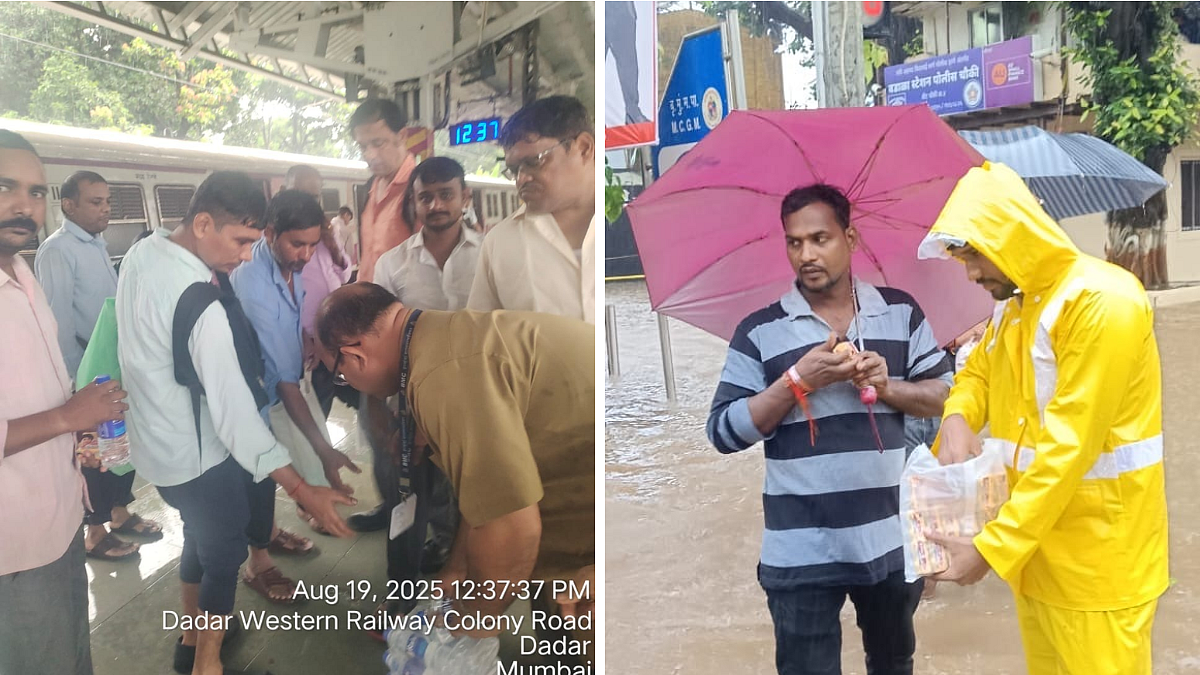 Mumbai Rains: BMC Provides Food, Water, & Tea To Stranded Commuters At Railway Stations, Local Trains, & Waterlogged Roads