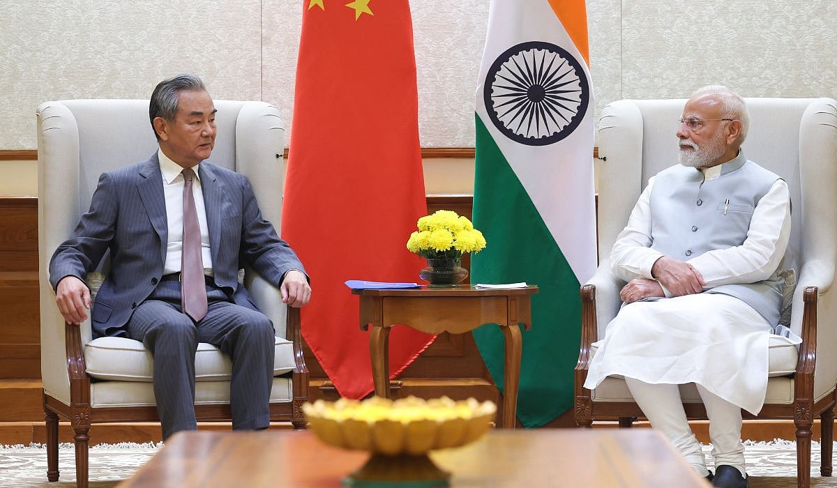 Prime Minister Narendra Modi Meets  Chinese Foreign Minister Wang Yi  | X/@narendramodi
