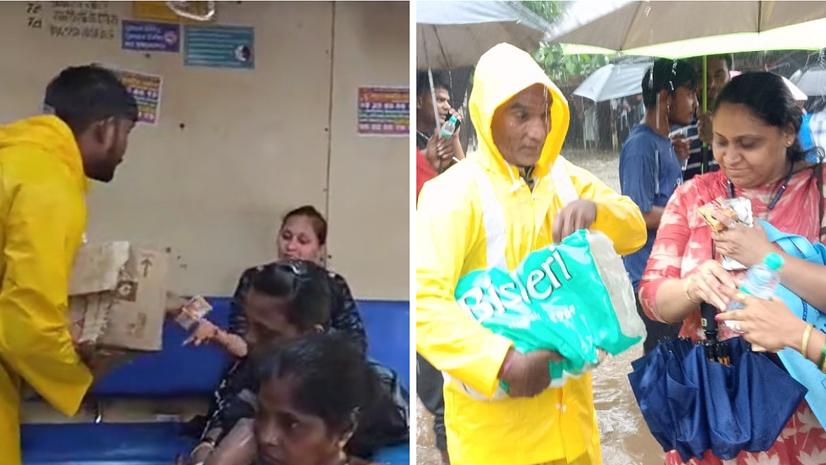 Mumbai Rains: BMC Provides Food, Water, & Tea To Stranded Commuters At Railway Stations, Local...