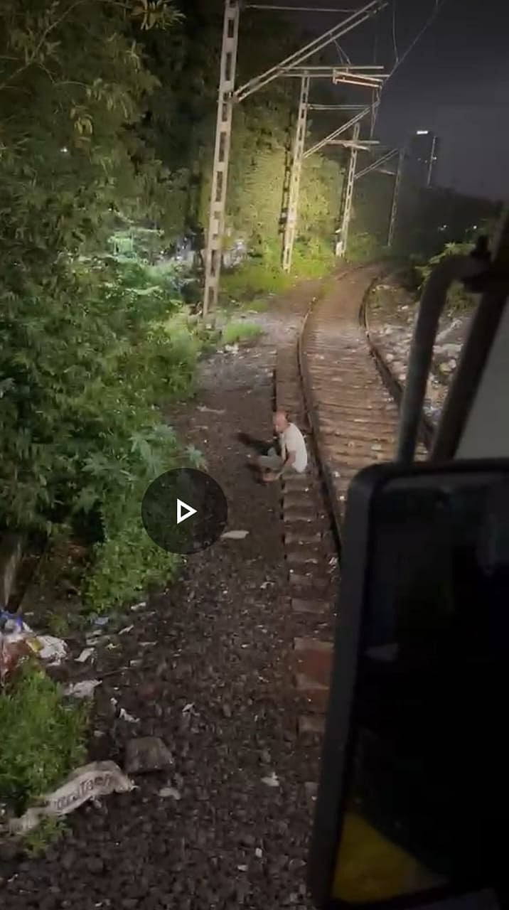 Motorman's Quick Action Saves Person on Railway Tracks