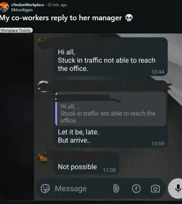 'Not Possible': Mumbai Woman's Rebellious Reply To Employer Refusing WFH Due To Heavy Rains Goes Viral