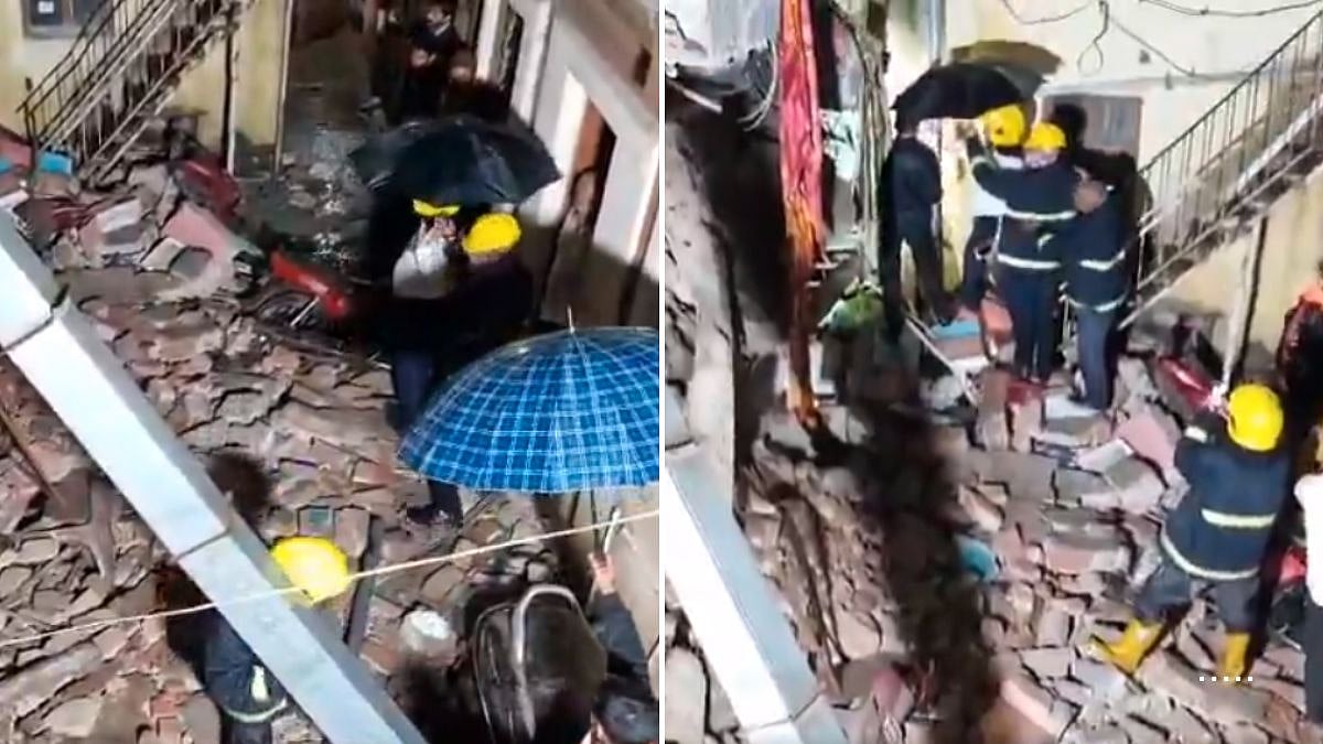 Maharashtra: Nine Injured, Including Eight Women, After Two-Storey House Collapses In Nashik’s Khadkali Area; Video
