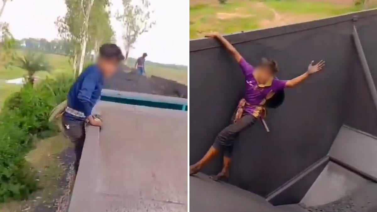 Jharkhand: Minors Risk Lives In 'Filmy' Coal Theft From Moving Train, Make Reels; Viral Video Raises Concerns