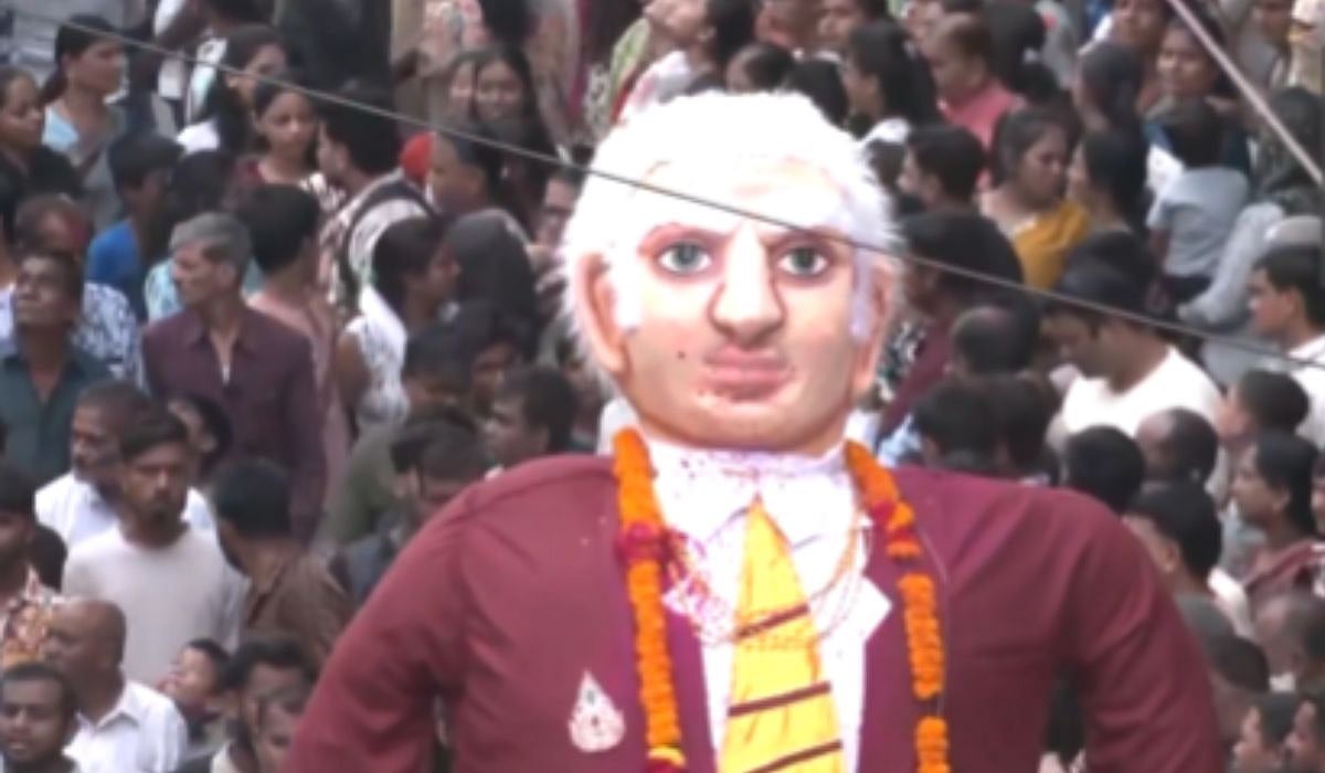 Trump Effigy Highlights Nagpur's Marbat Festival Protest