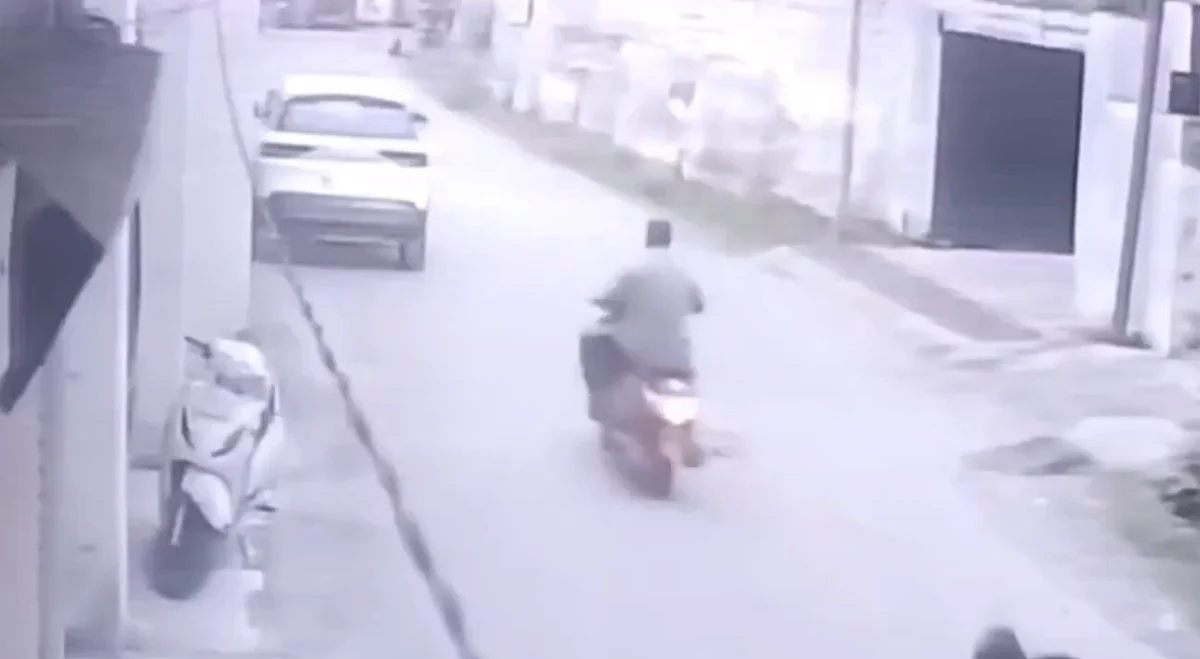 Poonch Cricketer Fareed Khan was hit by the car door. | (Credits: Screengrab)