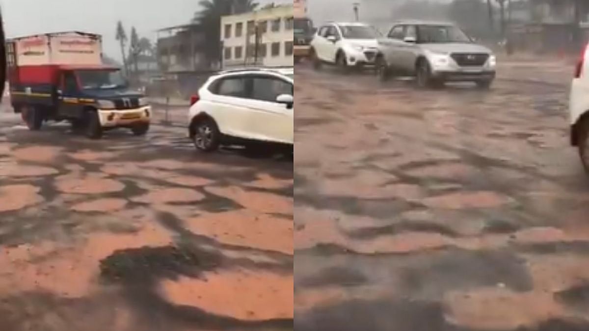 'Mahamarg Naahi Swarg': Frustrated With Potholes On Mumbai-Goa Highway, Netizen Pens Sarcastic 'Thank You' Post | VIDEO