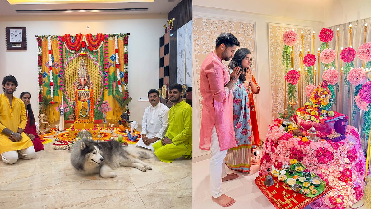 In Pics: India T20I Skipper Suryakumar Yadav, Tilak Varma Celebrate Ganesh Chaturthi At Their Residence