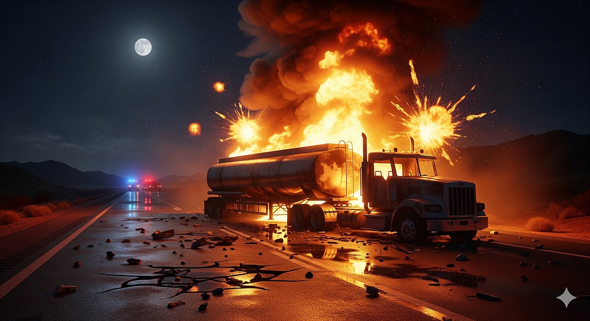 Tragic! Man Burnt To Death, 2 Injured As Fuel Tanker Catches Fire In MP's Seoni
