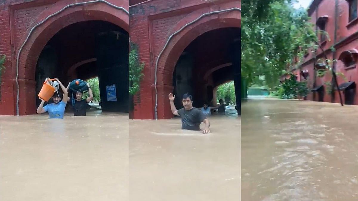 Heavy Rains Flood GGM Science College Campus In Jammu; Students Struggle Through Knee-Deep Water...