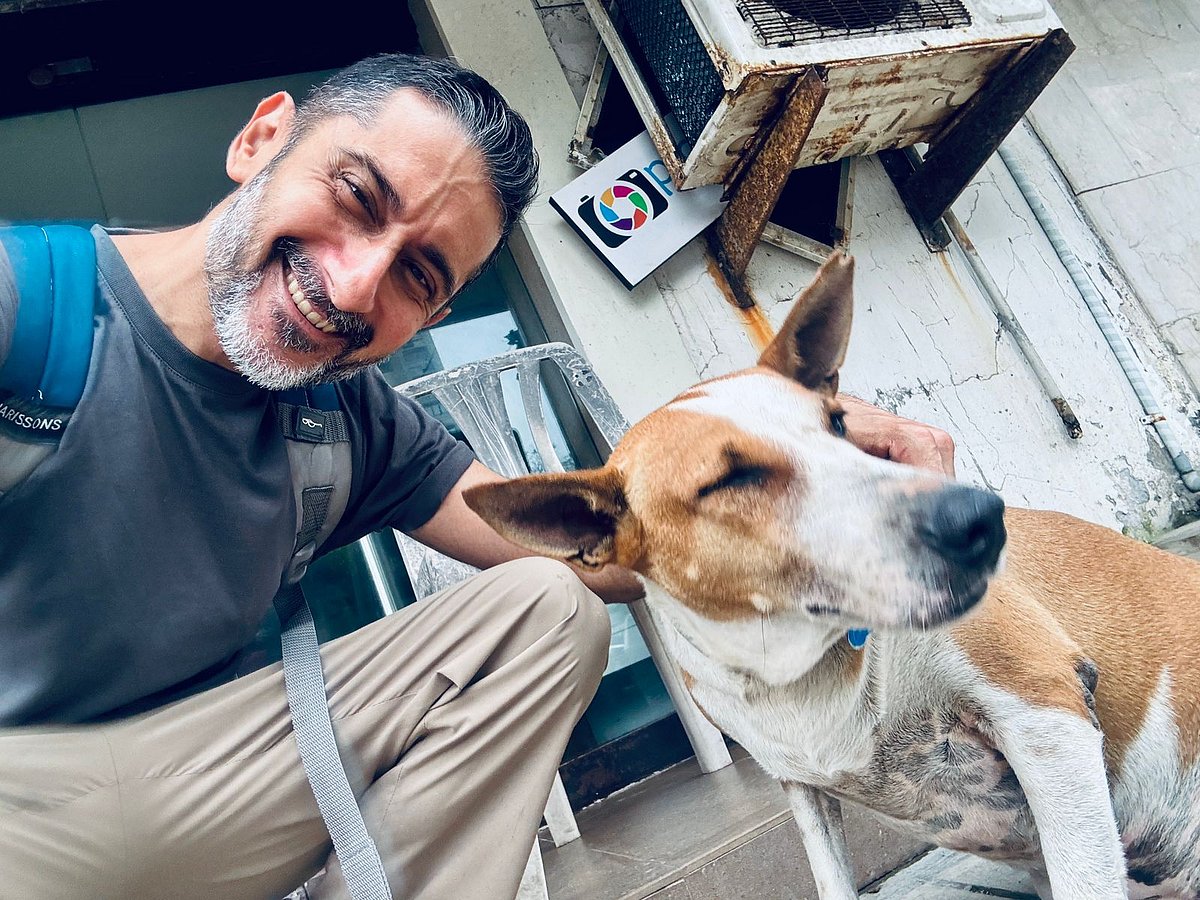 Sailesh Ghelani with an indie friend