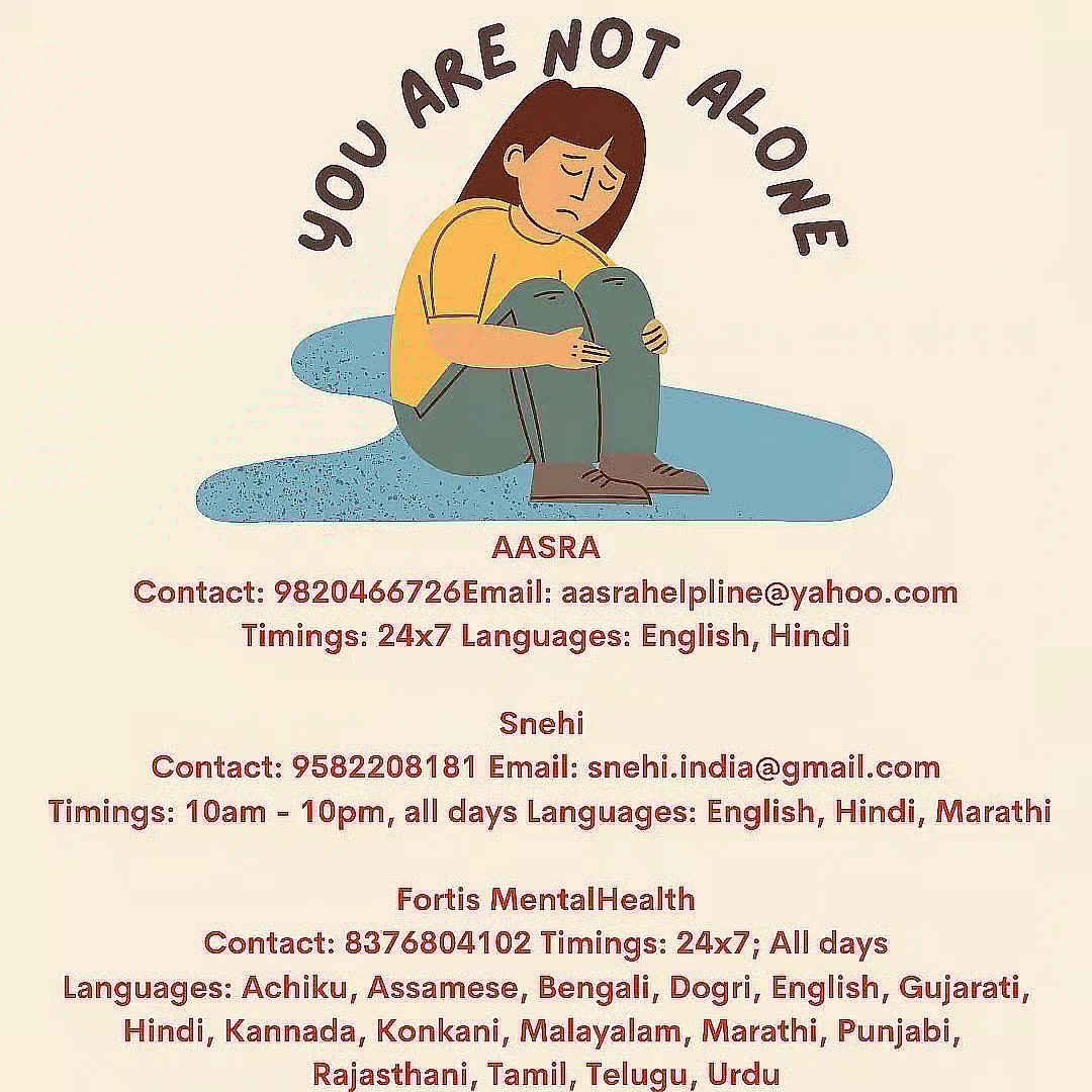If you or anyone you know is struggling with suicidal thoughts, seek help here