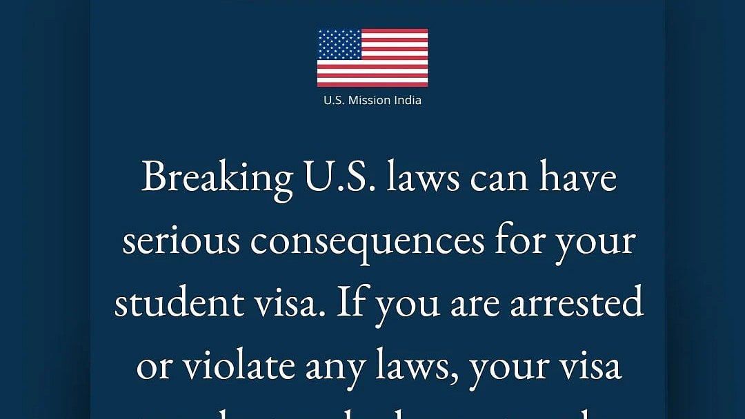 'If You Are Arrested...': Stern Warning By US Embassy To Indian Students For Breaking Laws