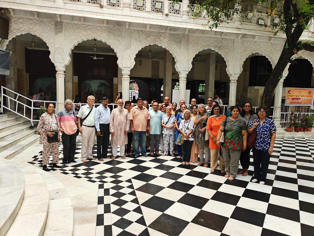 St Peter's Church's multi-faith group at ISKCON, Juhu.