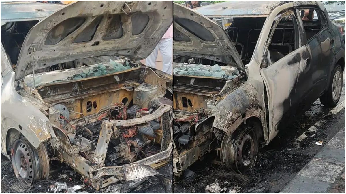 Uttar Pradesh Tragedy: Pregnant Woman And Husband Escape Unhurt As Car Catches Fire On VIP Road In...