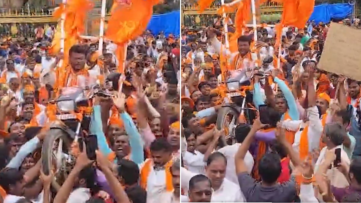 Maratha Reservation Protest Day 4: Man Seen Lifting Bike At CSMT Amid Road Blockades In Mumbai | VIDEO