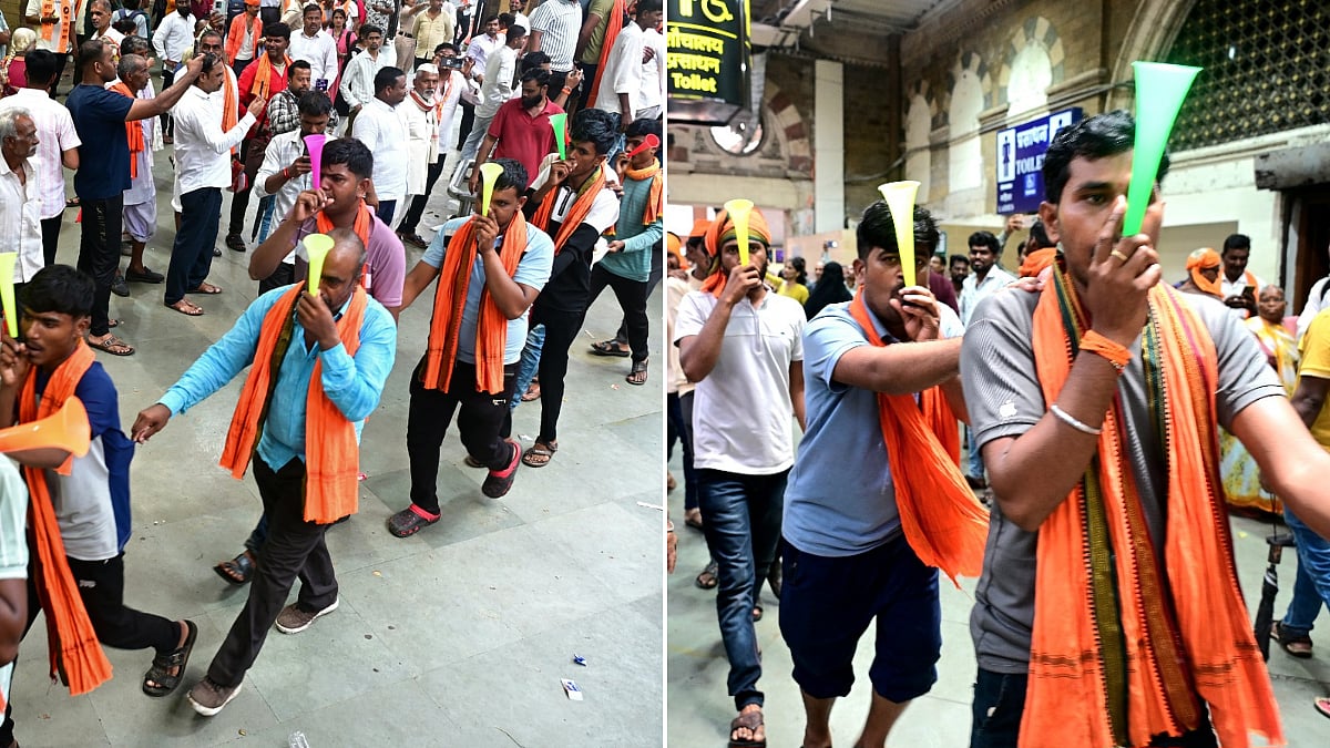 Maratha Reservation Protest Day 4: Protestors Cause Noise Pollution By Honking At CSMT Station In...