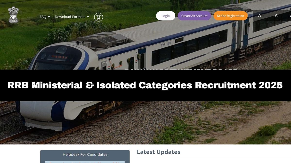 RRB Ministerial & Isolated Categories Recruitment 2025: Exam City Slip To Be Released Today; Check...