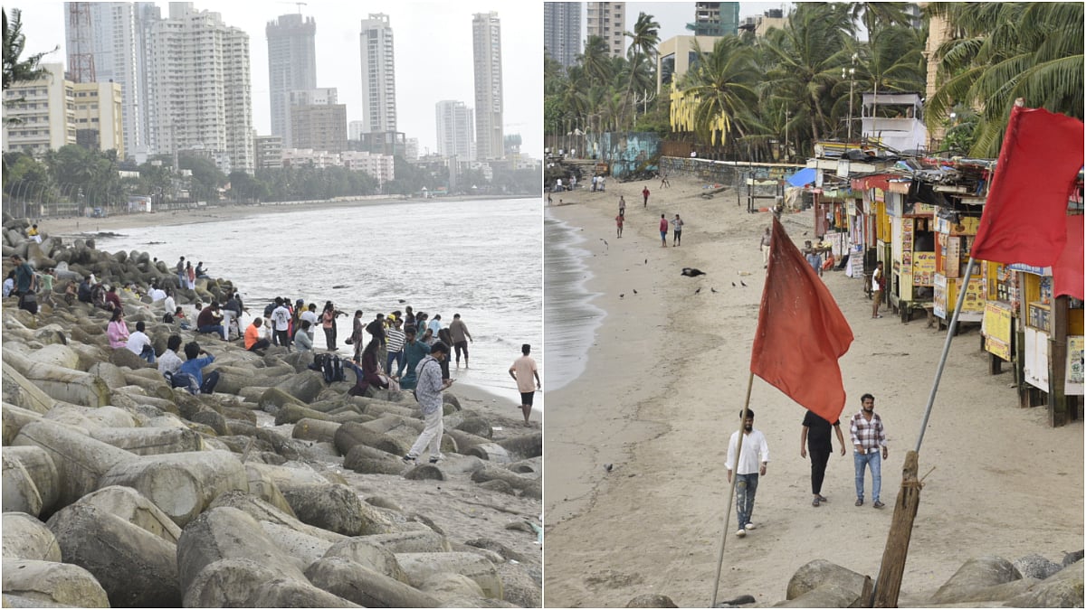 Devotees gathered at Shivaji Park Chowpatty for the Seven days Gauri Ganpati immersion in Mumbai
