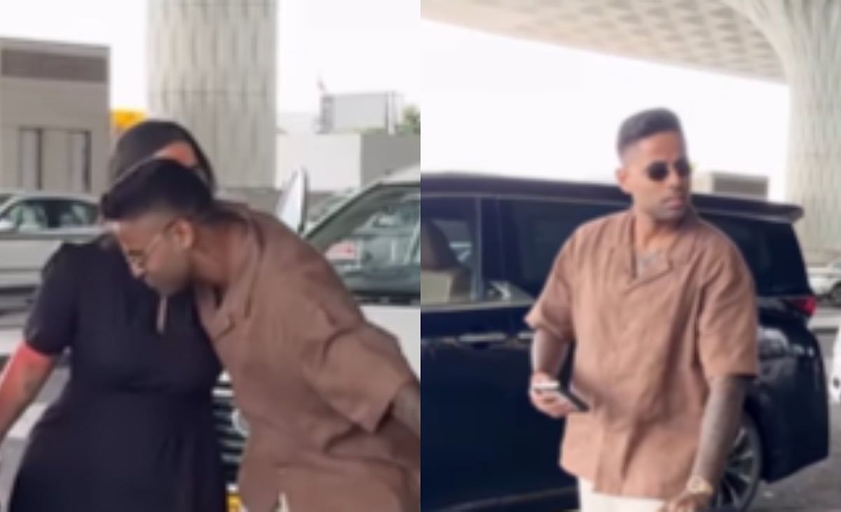 Video: Team India Skipper Suryakumar Yadav Hugs His Wife At Mumbai Airport Before Leaving For Asia Cup 2025