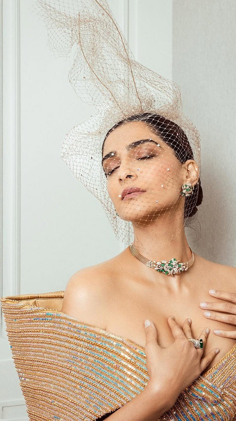 Sonam Kapoor Oozes Royalty In Rahul Mishra's Sculpted Couture Gown