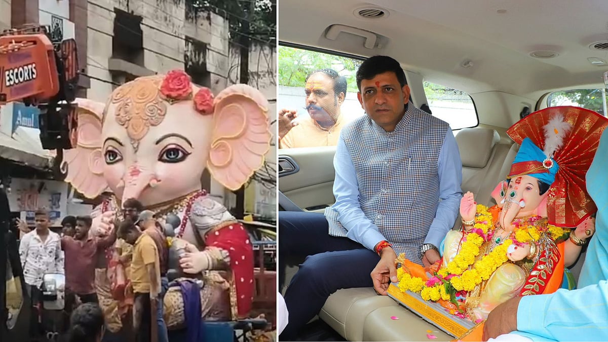 VIDEO: Ganpati Visrajan Begins In Indore With Dhol & Dance; Bigger Processions To Start From 7PM