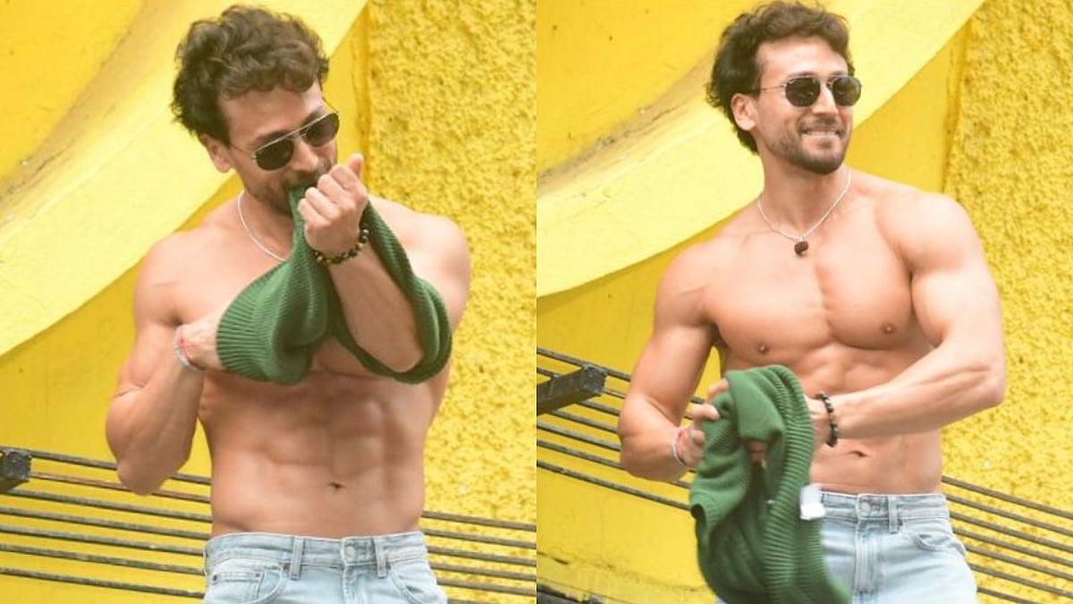 Tiger Shroff Goes Shirtless, Flaunts 6-Pack Abs & Tosses T-Shirt To Fans At Mumbai's Gaiety Galaxy...