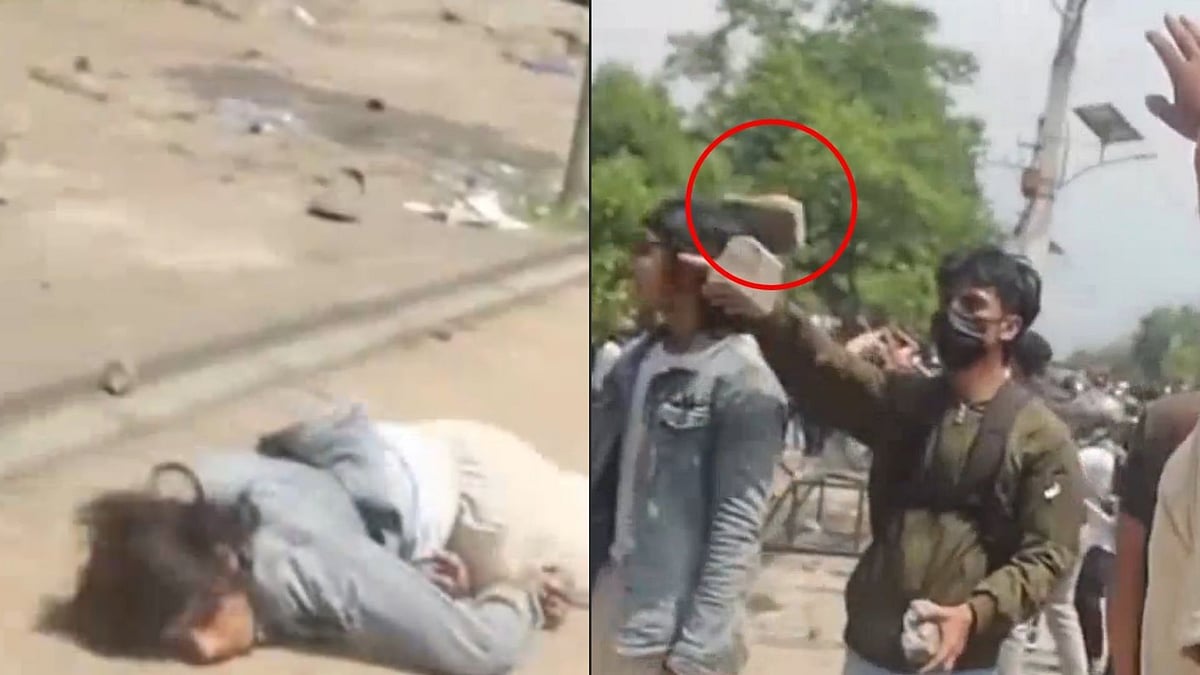 Nepal Gen-Z Protest: Protesting Youth Collapses After Being Brutally Hit By Stone- VIDEO