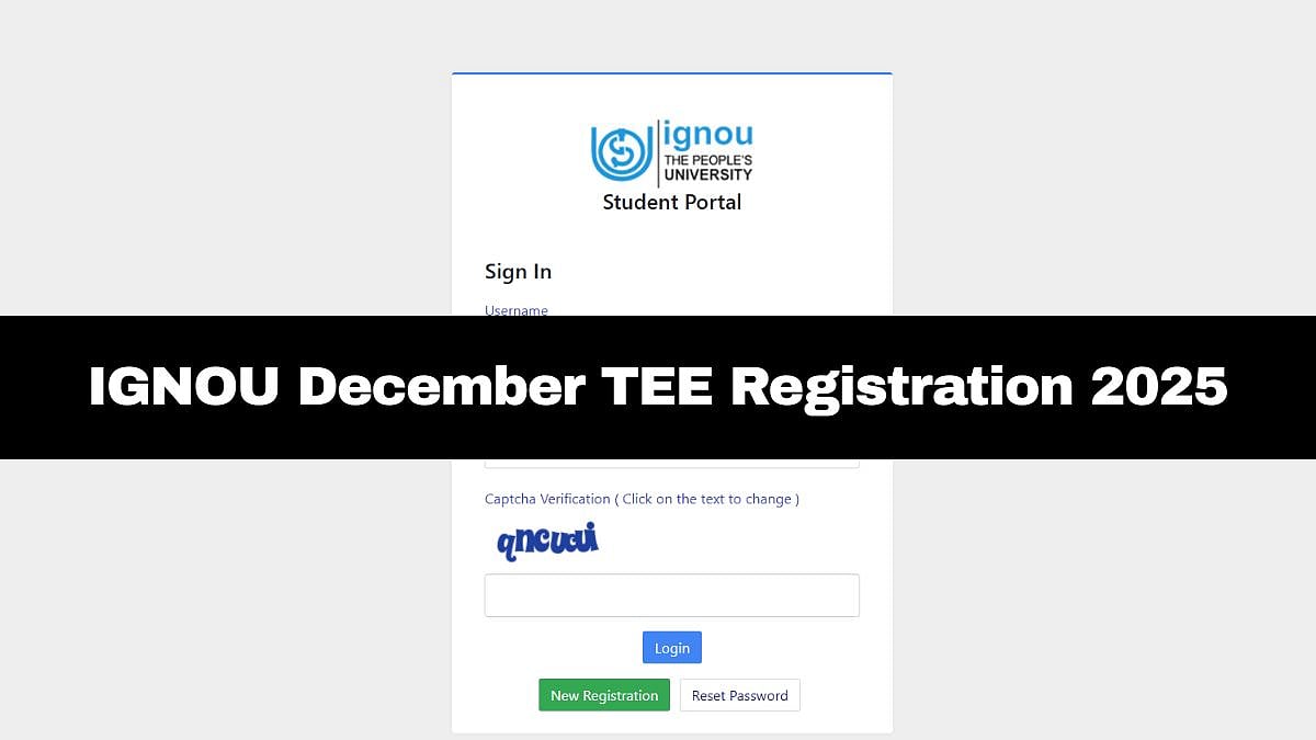 IGNOU December TEE Registration 2025 | ignou.samarth.edu.in