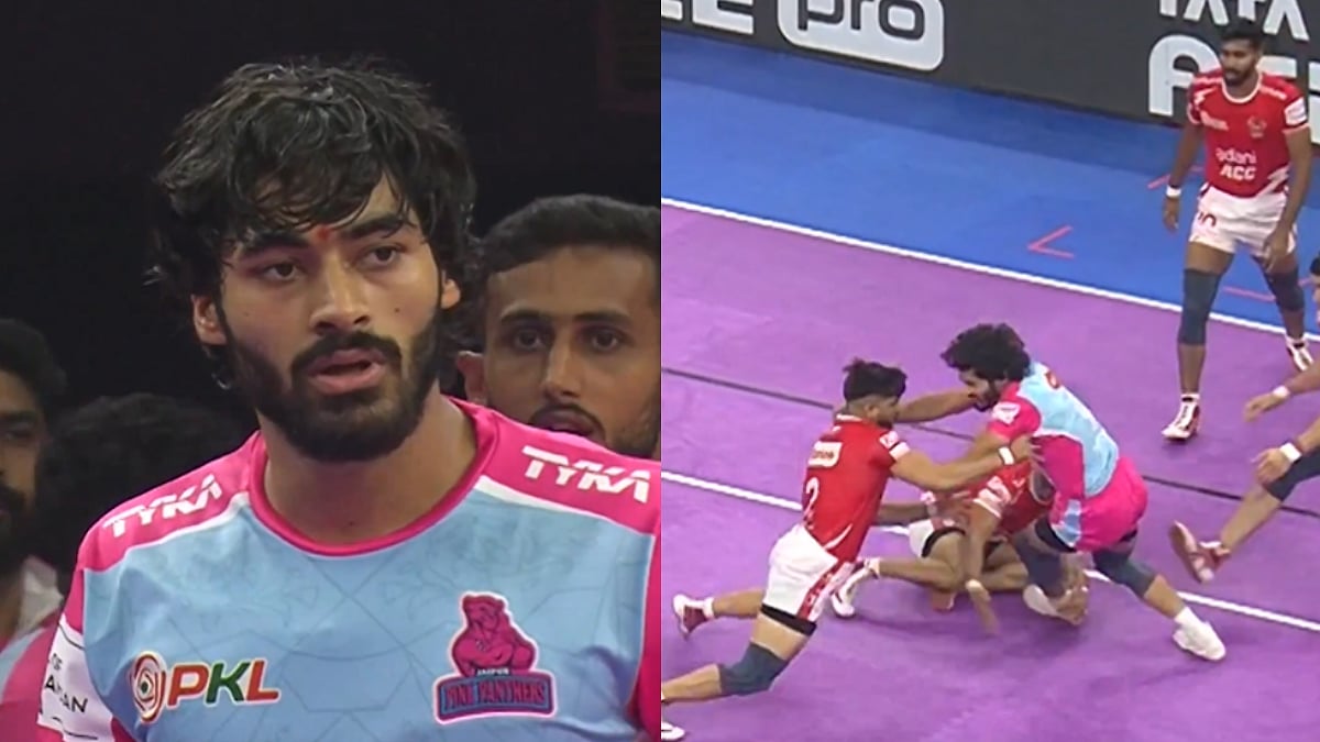 Outrageous! Nitin Dhankhar Shines Bright With 4-Point Raid Against Gujarat Giants In PKL Season 12; Video