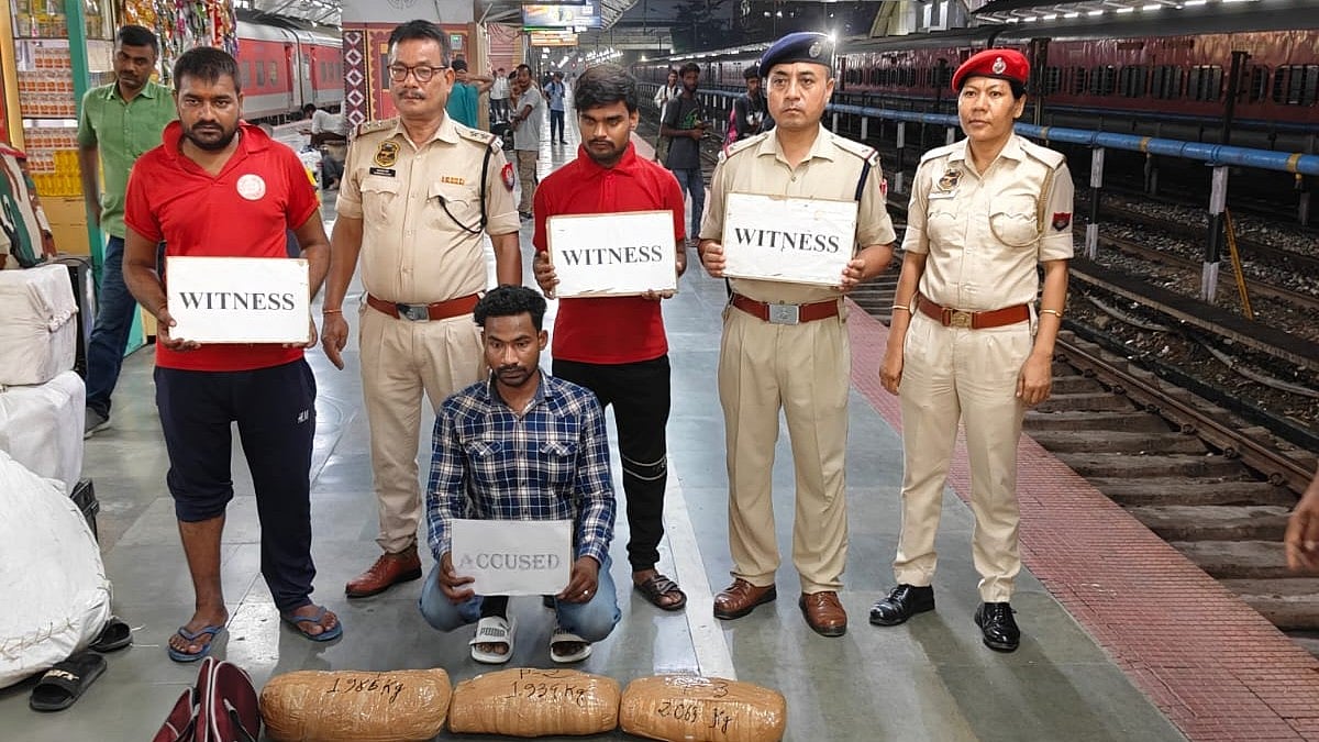 RPF of NFR seized Contraband Items (Ganja) worth above Rs 6.20 Lakh
