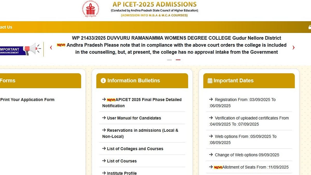AP ICET Counselling 2025: Final Phase Seat Allotment Out Today; Here’s What Candidates Should Know