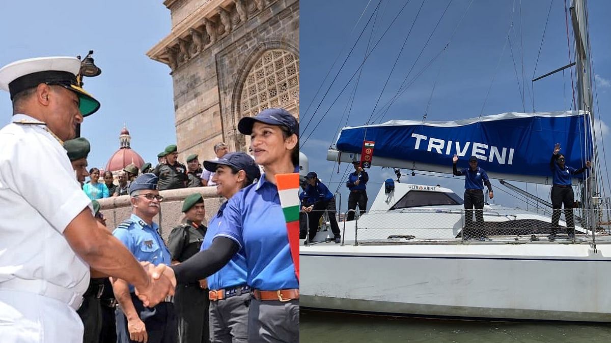 Defence Minister Rajnath Singh Flags-Off 'Samudra Pradakshina', World's First All-Women Sailing Expedition; Here Is Everything To Know | X