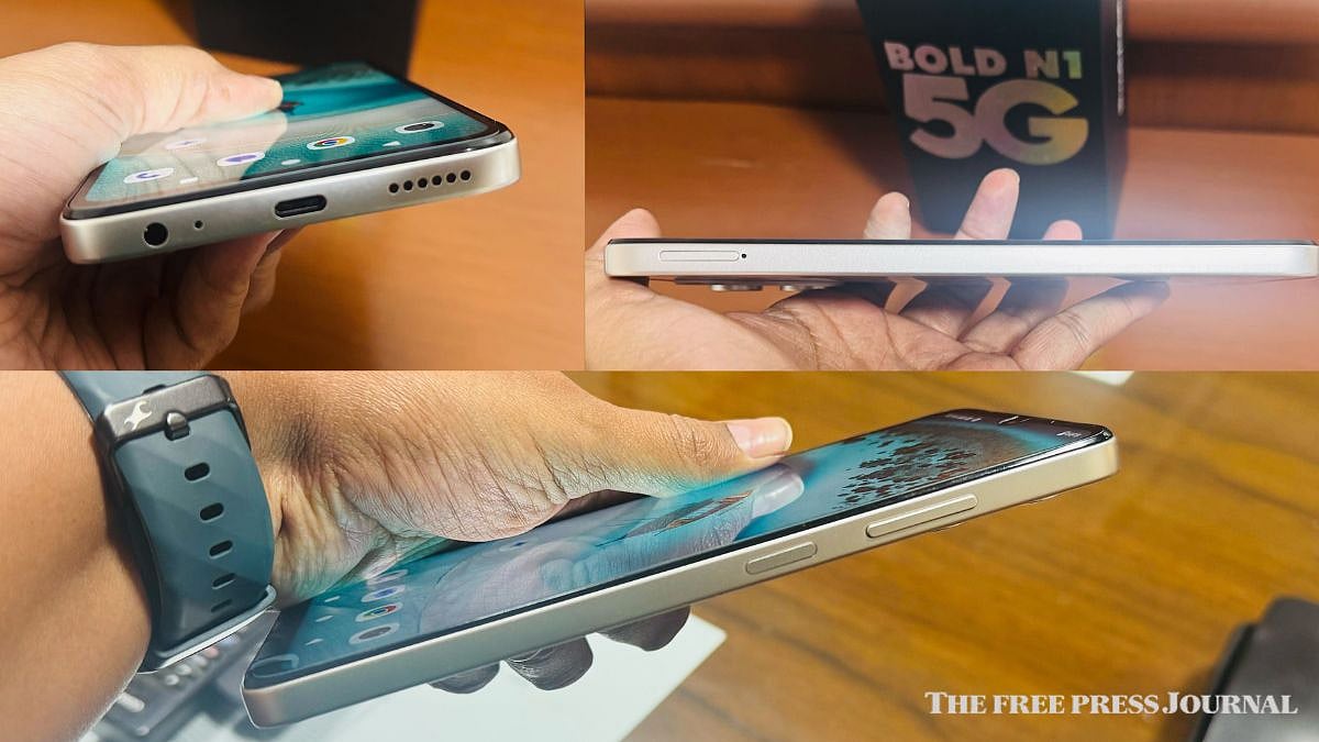 Lava Bold N1 5G ports and button placements