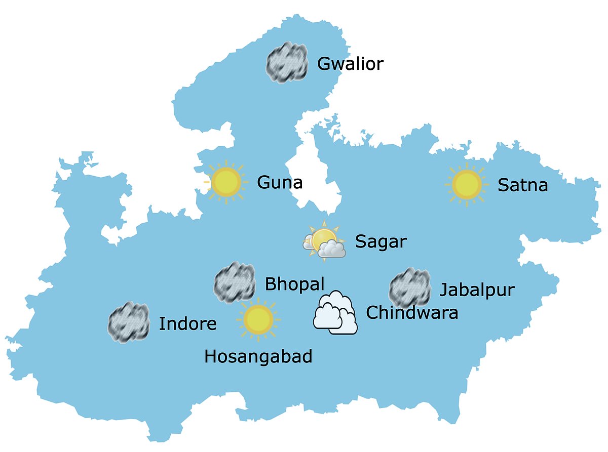 Weather in Madhya Pradesh at 9:50 am