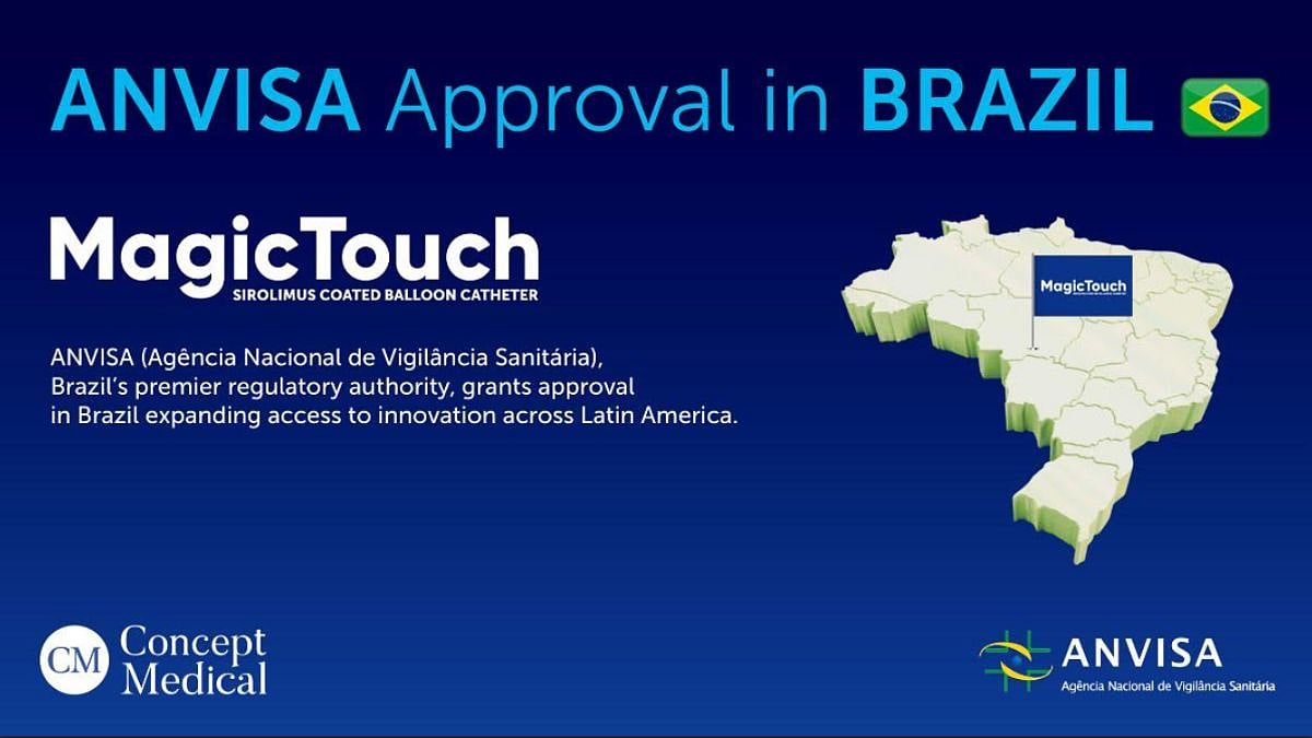 Concept Medical's MagicTouch Sirolimus-Coated Balloon Secures ANVISA Approval In Brazil