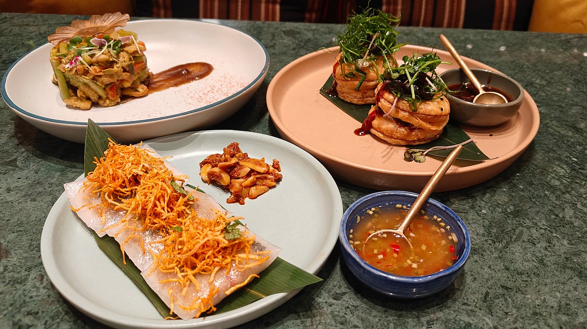 (Clockwise) The Merchants' Salad, Canteen Puffs and Cheung Fung Tempeh