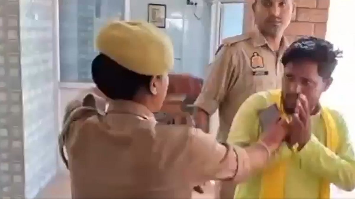 Viral Video: UP Cop Hits SBSP Worker in Ghazipur