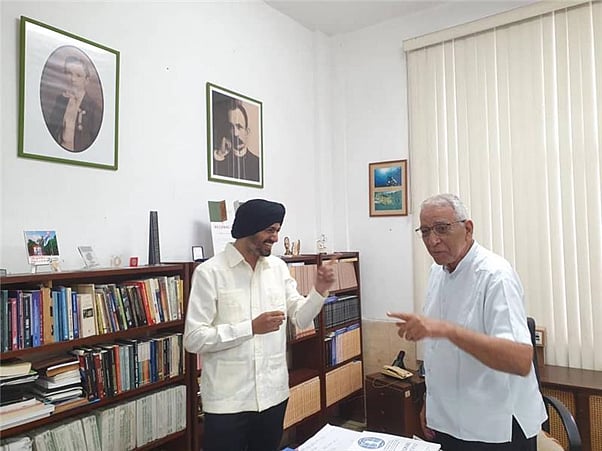 Eduardo Torres Cuevas with Ramit Singh Chimni in Havana, Cuba | File Photo