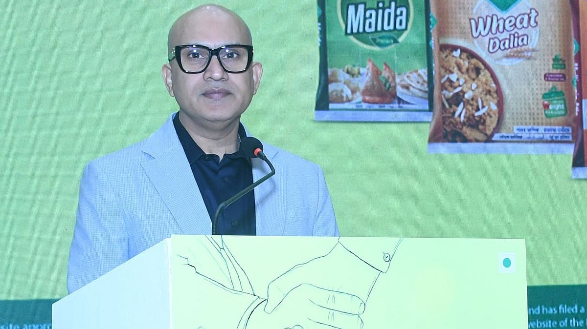 Mr. Manish Mimani, CMD Ganesh Consumer Products Limited’s is addressing to the media at their IPO Price Band announcement in Mumbai on Wednesday. |