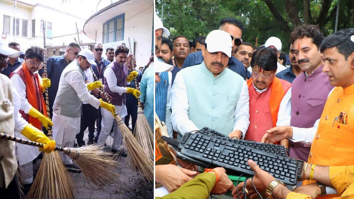 CM Mohan Yadav Launches ‘Swachhotsav’ With Cleanliness Drive At Indore's MY Hospital