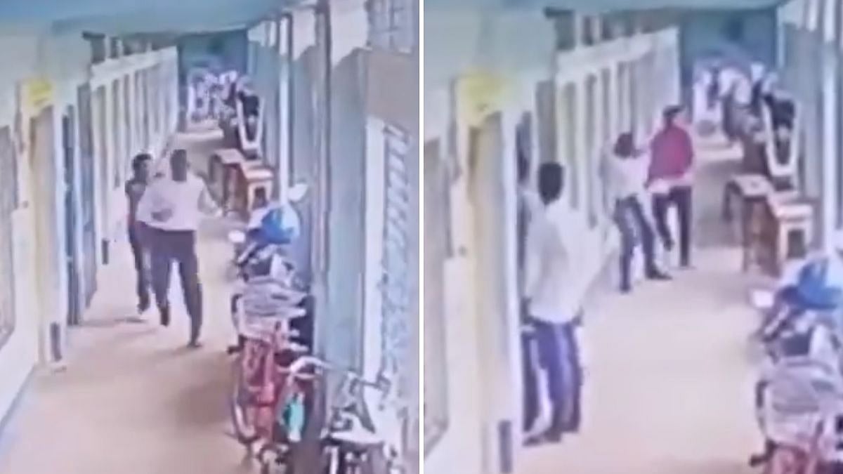 West Bengal: Viral Video Shows TMC Leader Attacking Acting School Headmaster Inside Campus In...