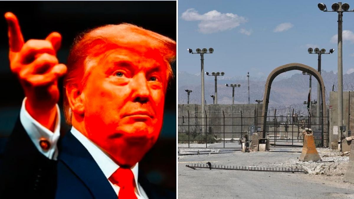 US President Donald Trump is determined to reclaim control of Bagram Air Base in Afghanistan as he cautioned the Taliban government again. | X @shorts_91 & File Pic