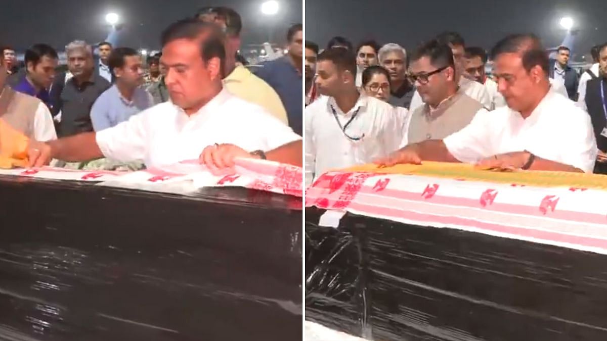 Assam CM Himanta Biswa Sarma Receives Mortal Remains Of Iconic Singer Zubeen Garg In Delhi; Video