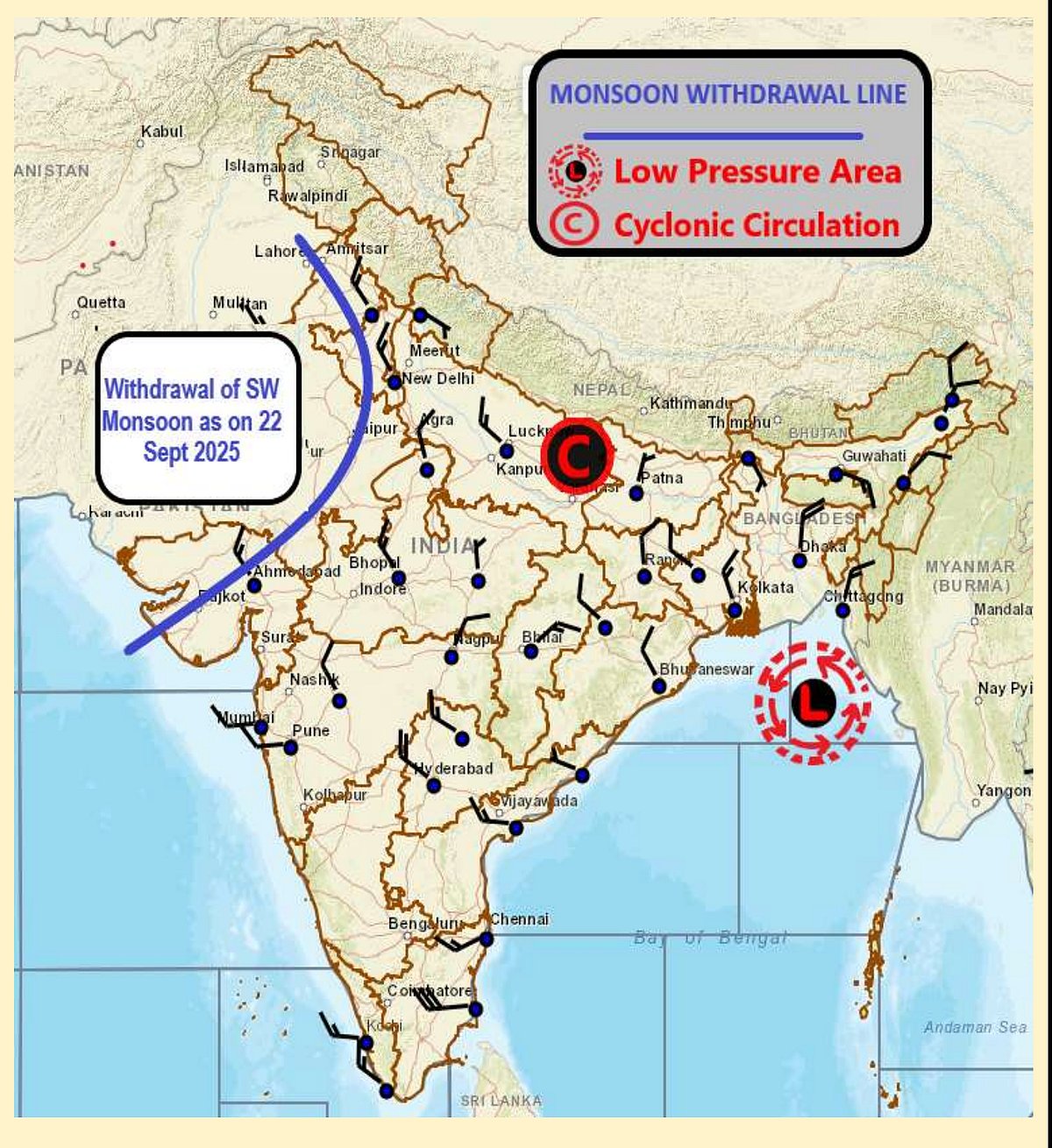 Weather system affecting Madhya Pradesh at present