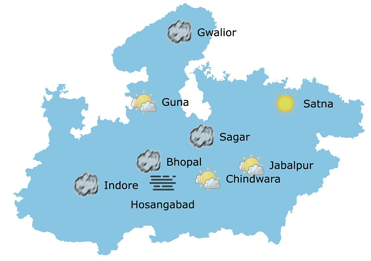 Weather in Madhya Pradesh at 10 am.