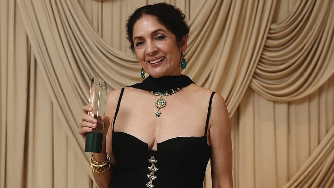 Neena Gupta in House Of Masaba's black gown | Instagram 