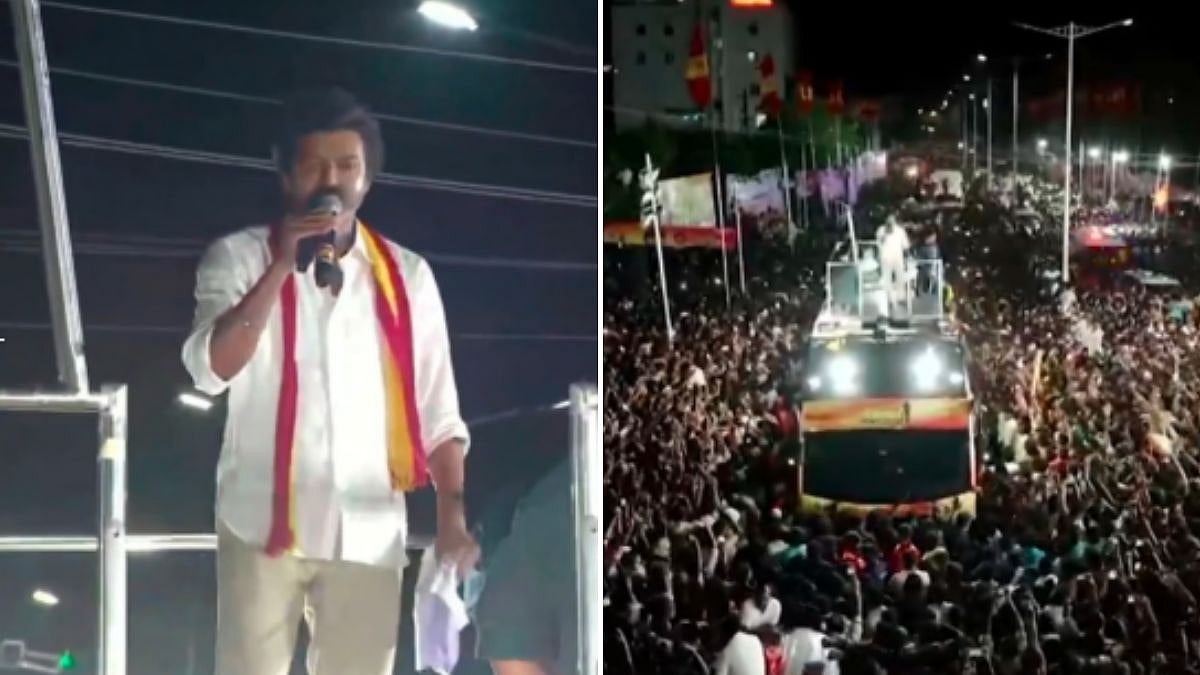 The death toll from the stampede at Tamil Nadu Vetri Kazhagam leader Vijay's campaign rally in Karur has risen                                                     to 41, after a woman undergoing treatment at a hospital succumbed to her injuries | File Pic