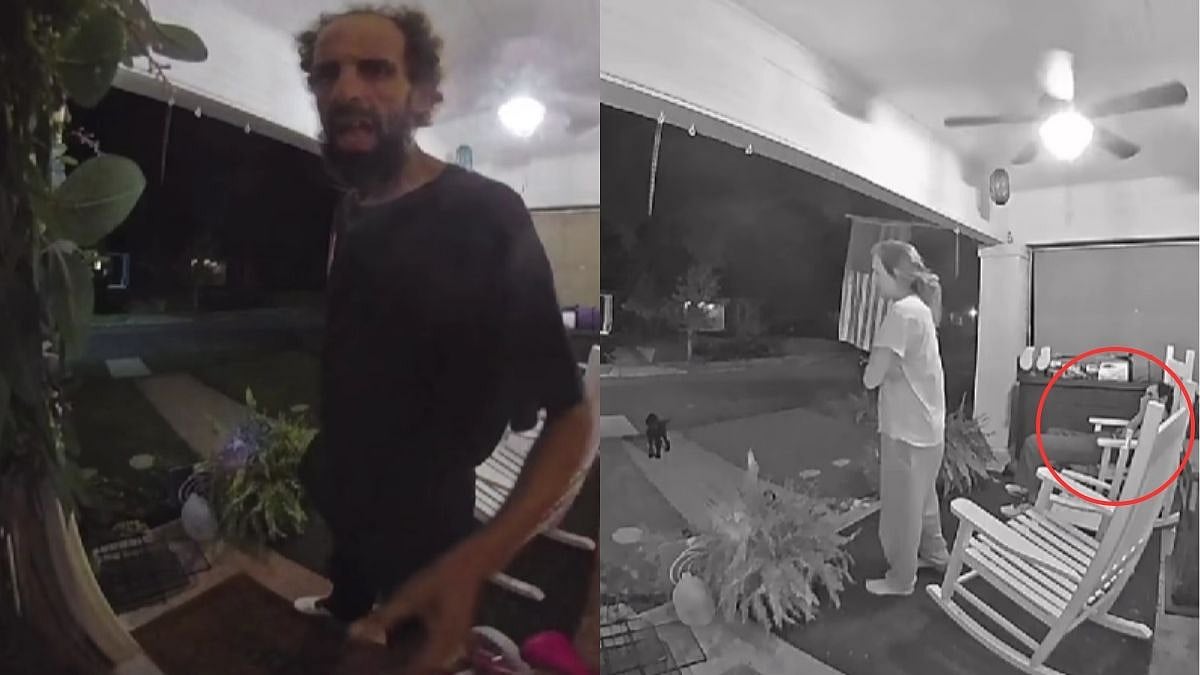 Watch | Chilling Encounter: US Woman & Her Dog Fail To Notice 'Stranger Quietly Sitting On Porch', Shocked By Discovery Later